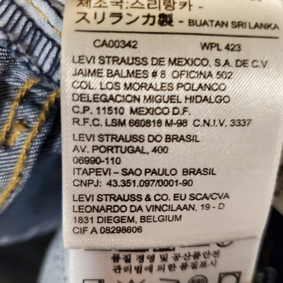 Levi's Blue Flare Wide Leg Jeans - Picture 6 of 7